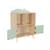 Bibliothèque enfant 2 étagères 2 portes Blanc+Rose+Vert 18 - vertbaudet enfant 