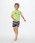 T-shirt enfant anti-uv à manches courtes brand wave Citron vert+Eucalyptus bleu 1 - vertbaudet enfant 