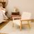 Fauteuil scandinave en bouclette et bois enfant isak l 47 x p 43,5 x h 50cm Blanc+Moutarde+Taupe+Terracotta 4 - vertbaudet enfant 