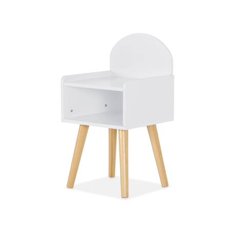 Table de chevet chambre enfant, pieds en pin Blanc+Rose+Vert 6 - vertbaudet enfant 
