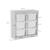 Sora - children's storage unit with 6 storage bins Moutarde+Orange+Vert olive 11 - vertbaudet enfant 