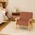 Fauteuil scandinave en bouclette et bois enfant isak l 47 x p 43,5 x h 50cm Blanc+Moutarde+Taupe+Terracotta 22 - vertbaudet enfant 