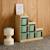 Meuble de rangement enfant escalier 6 bacs de rangement décor bois naturel - sora Beige+Vert de gris 10 - vertbaudet enfant 