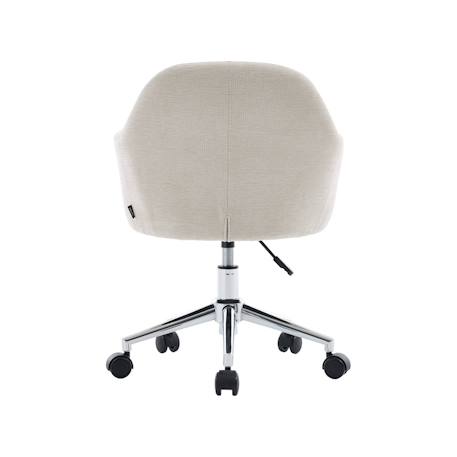 Chaise de bureau enfant à roulettes ajustable tissu chenille - stan kid Beige+Kaki 4 - vertbaudet enfant 