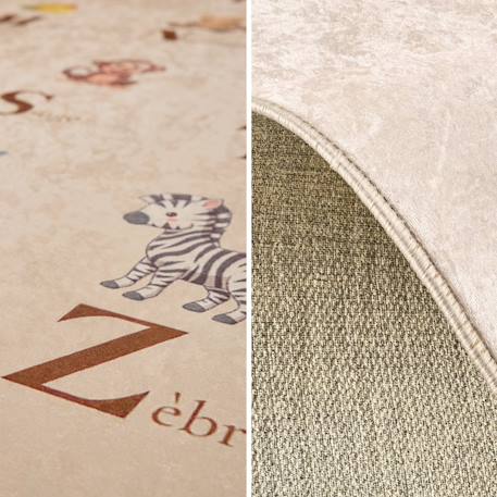 Tapis éducatif intérieur enfant beige imprimé abécédaire - scoty Beige 6 - vertbaudet enfant 