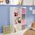 Meuble de rangement pour enfant, blanc - camille - avec 7 compartiments et 4 paniers Bleu+Rose 10 - vertbaudet enfant 