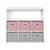Meuble de rangement pour enfant camille avec 7 compartiments et 6 paniers en velours Bleu+Rose+Vert 12 - vertbaudet enfant 