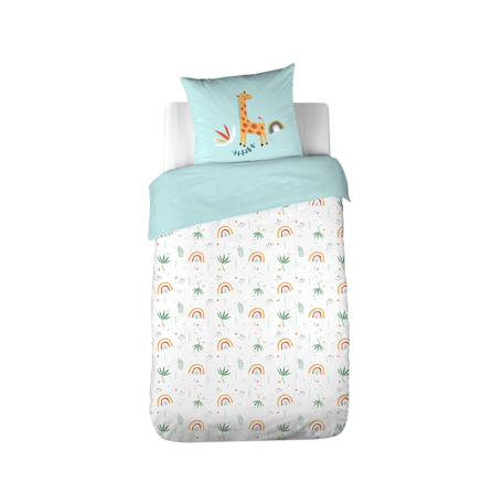 Parure de lit coton réversible Turquoise 4 - vertbaudet enfant 