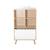 Bibliothèque enfant, 2 portes et 4 étagères Blanc+Naturel+Rose+Vert 5 - vertbaudet enfant 