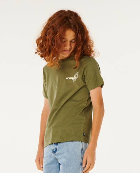 T-shirt à manches courtes eternal shred art enfant Vert surplus+Vitamine c 2 - vertbaudet enfant 