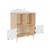 Bibliothèque enfant 2 étagères 2 portes Blanc+Rose+Vert 5 - vertbaudet enfant 