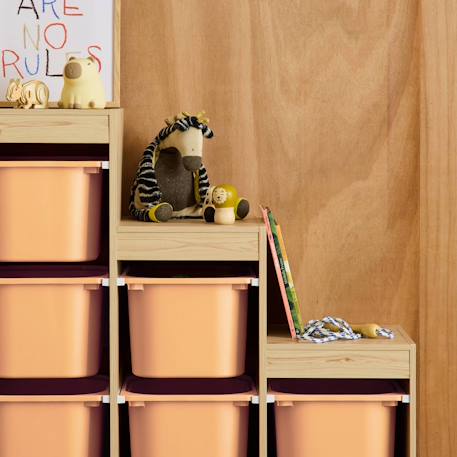 Meuble de rangement enfant escalier 6 bacs de rangement décor bois naturel - sora Pêche 6 - vertbaudet enfant 