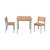 Table de jardin enfant, table en bois d'acacia, intérieur et extérieur avec 2 chaises Vert de gris 3 - vertbaudet enfant 