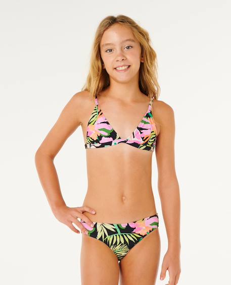Ensemble maillot de bain molokai fille Blanc cassé+Noir 8 - vertbaudet enfant 