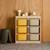 Sora - children's storage unit with 6 storage bins Moutarde+Vert olive 3 - vertbaudet enfant 