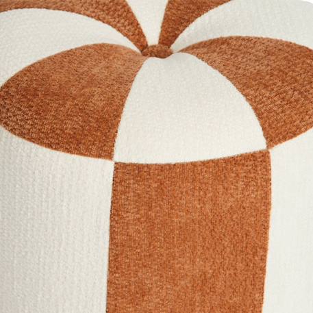 Pouf enfant tissu chenille thème cirque - wila Jaune+Terracotta+Vert 6 - vertbaudet enfant 