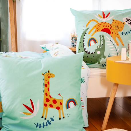 Parure de lit coton réversible Turquoise 6 - vertbaudet enfant 