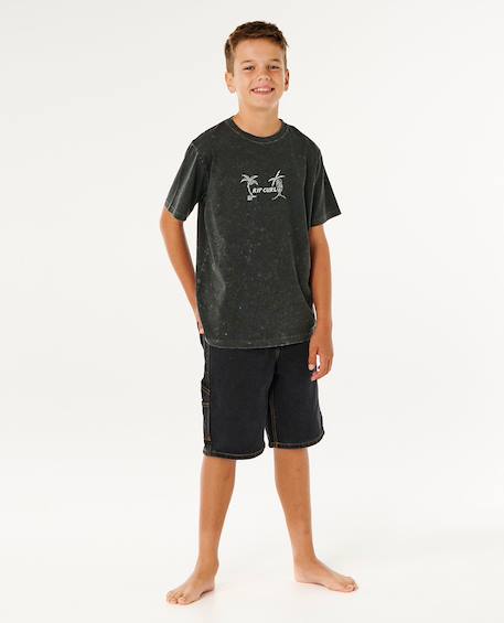 T-shirt à manches courtes eternal shred wash enfant Noir délavé 4 - vertbaudet enfant 