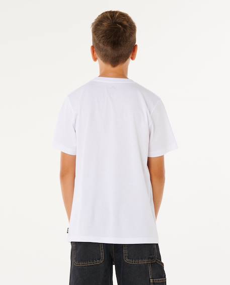 T-shirt staple filler garçon Aqua clair+Blanc 9 - vertbaudet enfant 