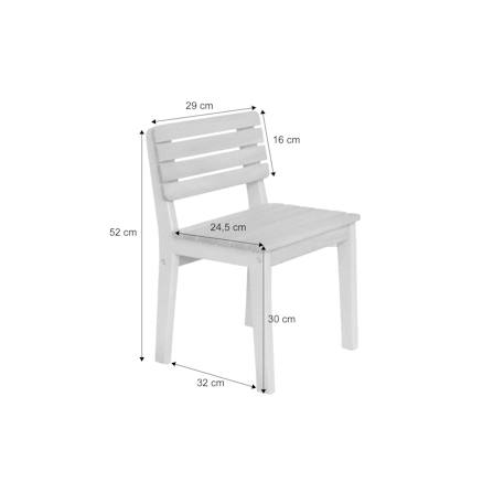 Chaise bois pour enfant intérieur/extérieur, salon de jardin enfant bois d'acacia (lot de 2) caroline Vert de gris 5 - vertbaudet enfant 