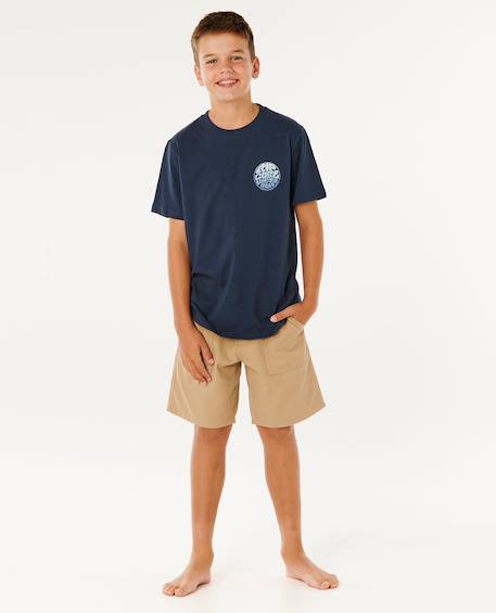 T-shirt à manches courtes wetsuit icons enfant Bleu marine foncé+Noir+Ocre+Piscine à vagues 4 - vertbaudet enfant 