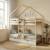 Lit enfant superposé cabane 90 x 190 cm pin naturel avec sommier et lit tiroir - roya Blanc+Vert 3 - vertbaudet enfant 