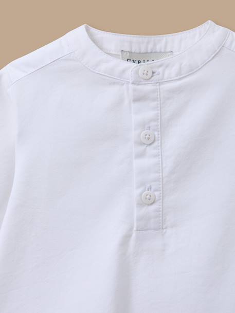 Guimpe cérémonie en oxford bébé Blanc doux 2 - vertbaudet enfant 