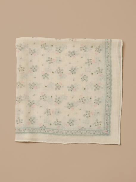 Foulard imprimé en laine fille Ecru 3 - vertbaudet enfant 