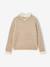 Pull col montant fille camel+vieux rose 1 - vertbaudet enfant 