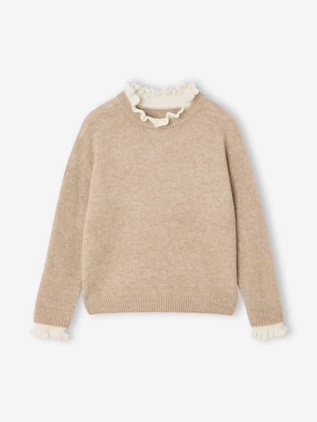 Fille-Pull, gilet, sweat-Pull-Pull col montant fille