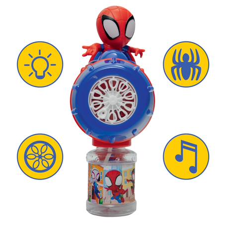 Pistolet à bulles spidey avec effets lumineux et sonores Rouge 2 - vertbaudet enfant 