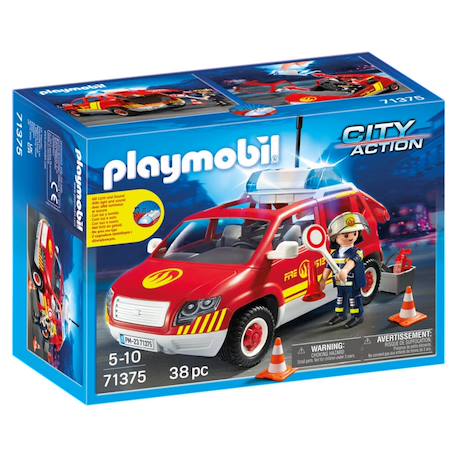 City action véhicule de pompiers avec son et lumière 71375 Multicolore 2 - vertbaudet enfant 