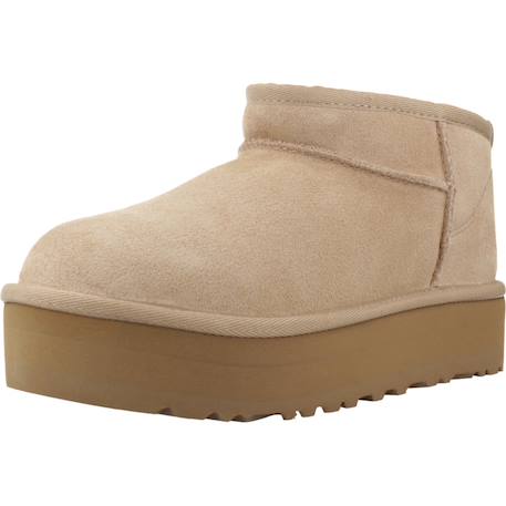 Bottes fille modèle k classic ultra mini platf Beige+Brun clair+Noir 4 - vertbaudet enfant 