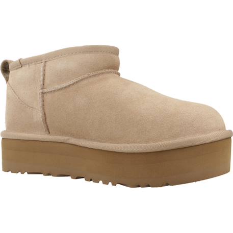 Bottes fille modèle k classic ultra mini platf Beige+Brun clair+Noir 5 - vertbaudet enfant 