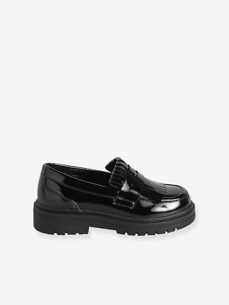 Mocassins fille synthétique noir 2 - vertbaudet enfant 