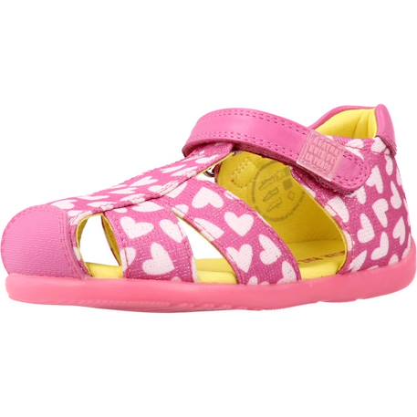 Sandales fille modèle 212900 Blanc blancocor+Rose rosycoraz 10 - vertbaudet enfant 