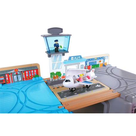 Paysage urbain train dans boîte de rangement Multicolore 1 - vertbaudet enfant 