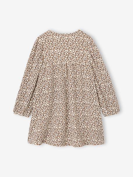 Robe manches longues fille écru+marine 2 - vertbaudet enfant 