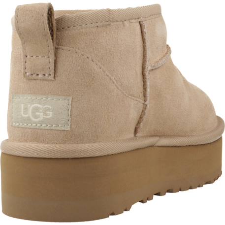 Bottes fille modèle k classic ultra mini platf Beige+Brun clair+Noir 3 - vertbaudet enfant 