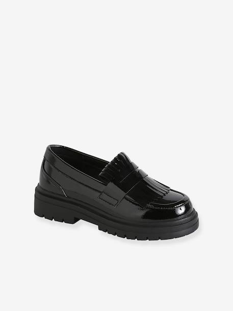 Mocassins fille synthétique noir 1 - vertbaudet enfant 