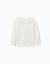 Pull en maille avec col à volants Blanc 2 - vertbaudet enfant 