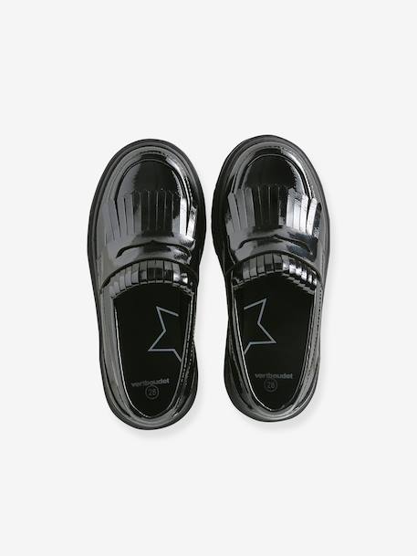 Mocassins fille synthétique noir 4 - vertbaudet enfant 