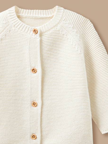 Cardigan bébé en coton biologique Bleu orion+Ecru 4 - vertbaudet enfant 