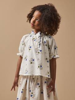 Blouse coton dobby imprimée fille  - vertbaudet enfant