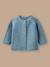Cardigan bébé en coton biologique Bleu orion+Ecru 1 - vertbaudet enfant 