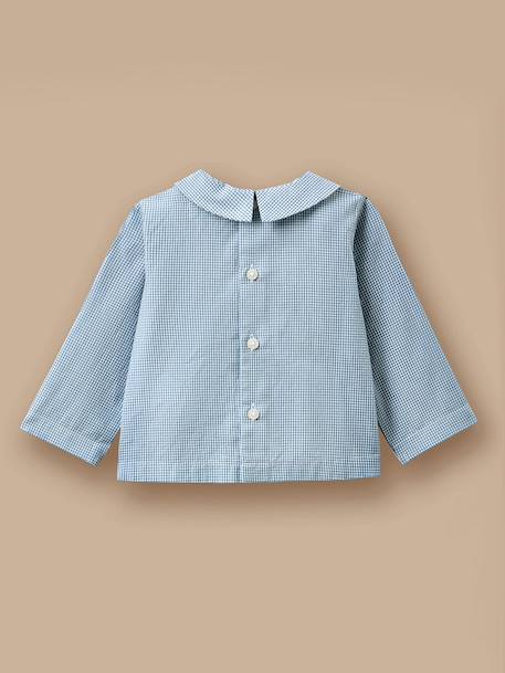 Guimpe vichy bébé Vichy bleu 1 - vertbaudet enfant 