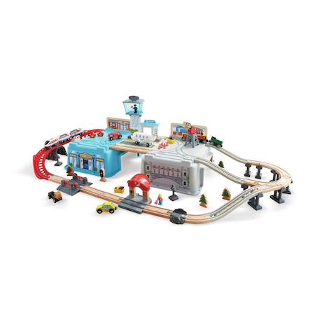 Paysage urbain train dans boîte de rangement Multicolore 2 - vertbaudet enfant 