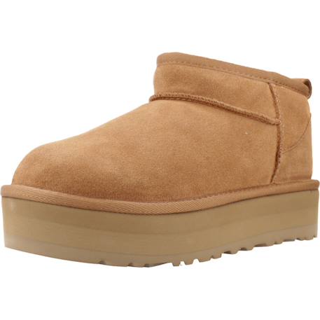 Bottes fille modèle k classic ultra mini platf Beige+Brun clair+Noir 10 - vertbaudet enfant 