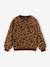 Sweat fille manches longues col rond camel+écru 1 - vertbaudet enfant 