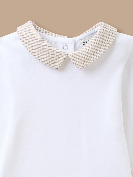 Body col rayé bébé Rayure marron/ecru 2 - vertbaudet enfant 